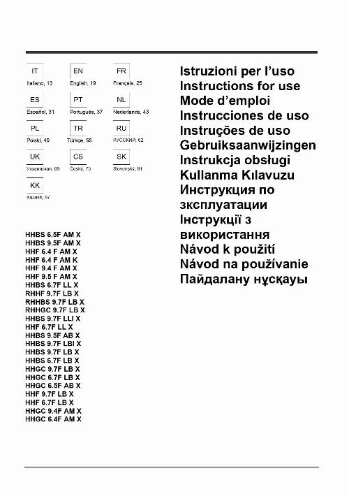 Mode d'emploi HOTPOINT HHGC6.7FLBX