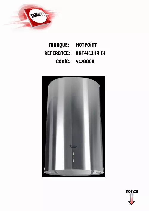 Mode d'emploi HOTPOINT HKT4X