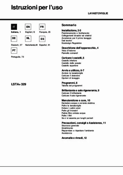 Mode d'emploi HOTPOINT LSTA 329 AX/HA