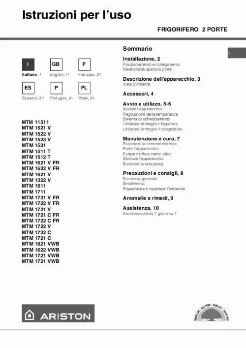 Mode d'emploi HOTPOINT MTM 1622 V