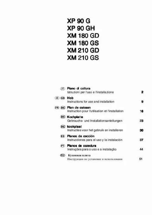 Mode d'emploi HOTPOINT XM 180 GS