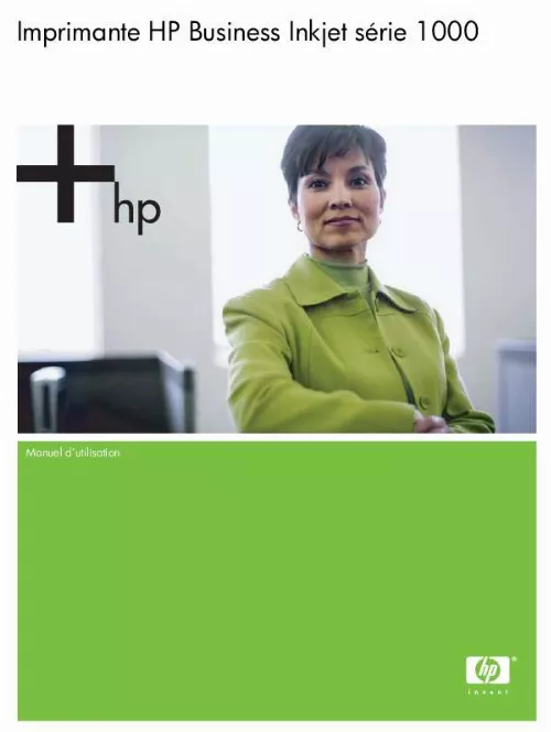 Mode d'emploi HP BUSINESS INKJET 1000 PRINTER
