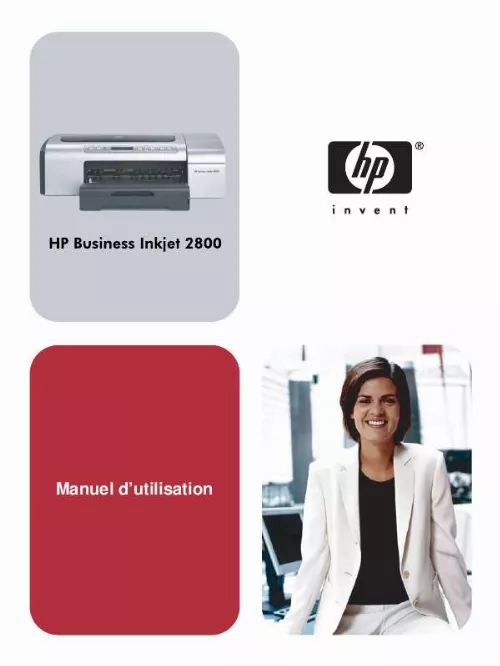 Mode d'emploi HP BUSINESS INKJET 2800