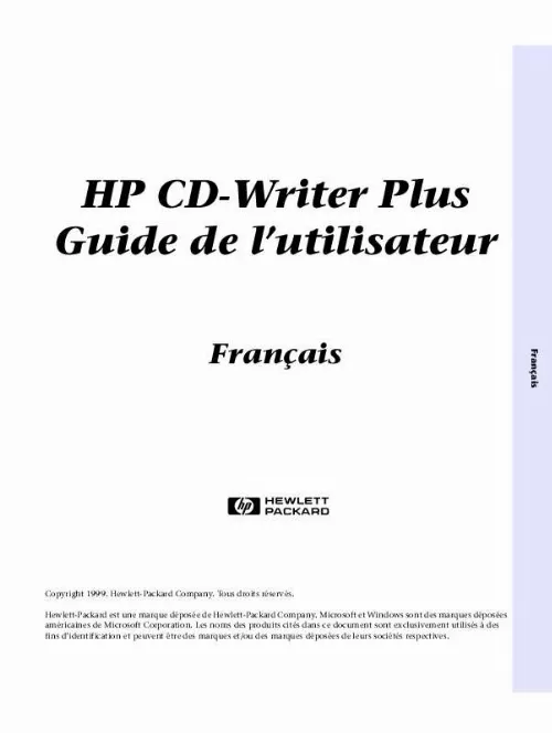 Mode d'emploi HP CD-WRITER 9100