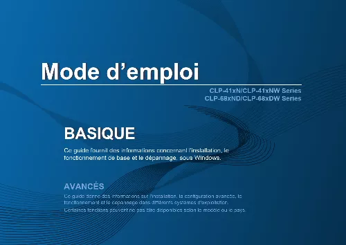 Mode d'emploi HP CLP-415N