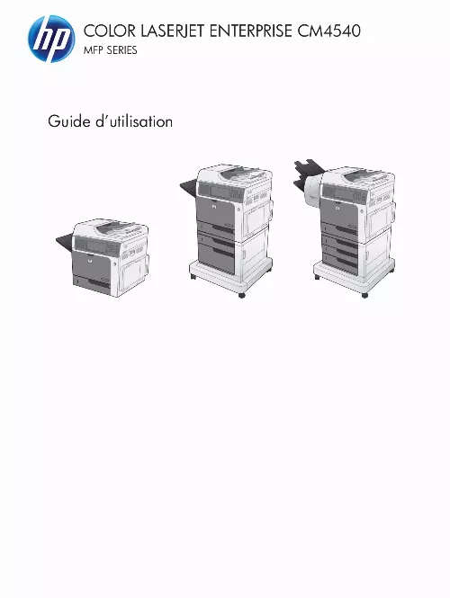 Mode d'emploi HP CM4540