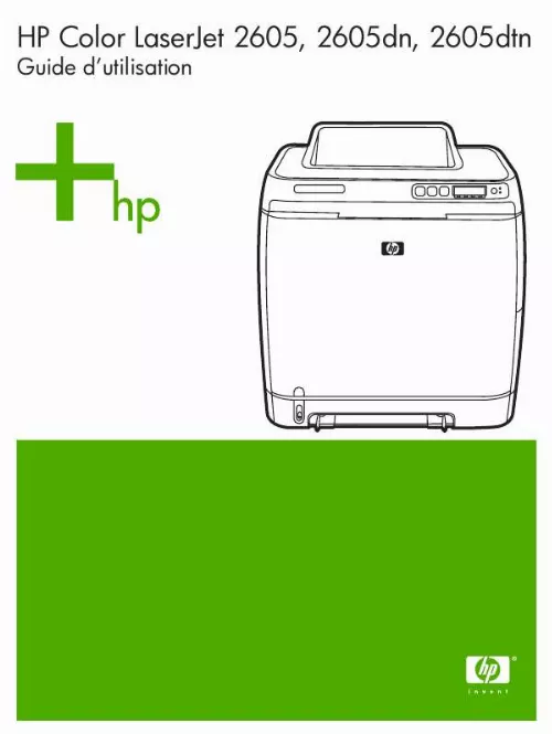 Mode d'emploi HP COLOR LASERJET 2605