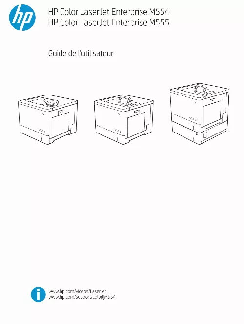 Mode d'emploi HP COLOR JET ENTERPRISE M554DN