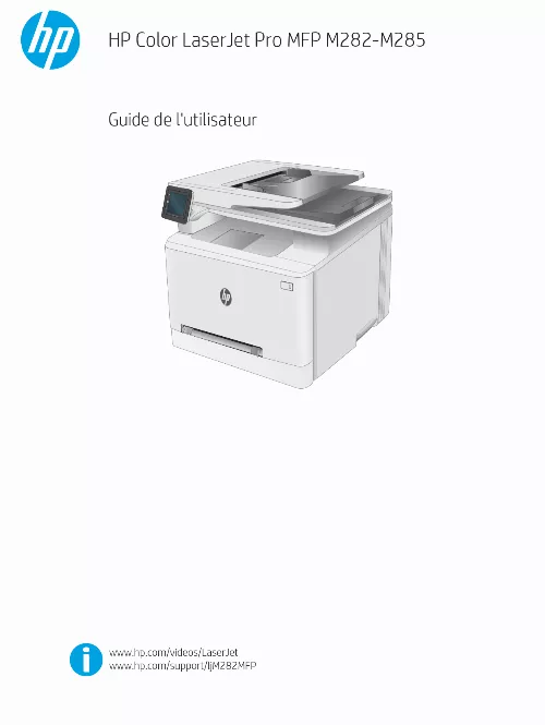 Mode d'emploi HP COLOR JET PRO M283FDN