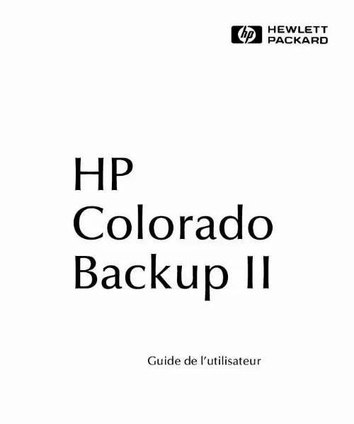 Mode d'emploi HP COLORADO 20GB TRAVAN DRIVE