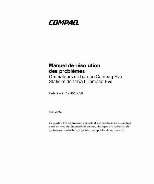 Mode d'emploi HP COMPAQ EVO D500 SMALL FORM FACTOR