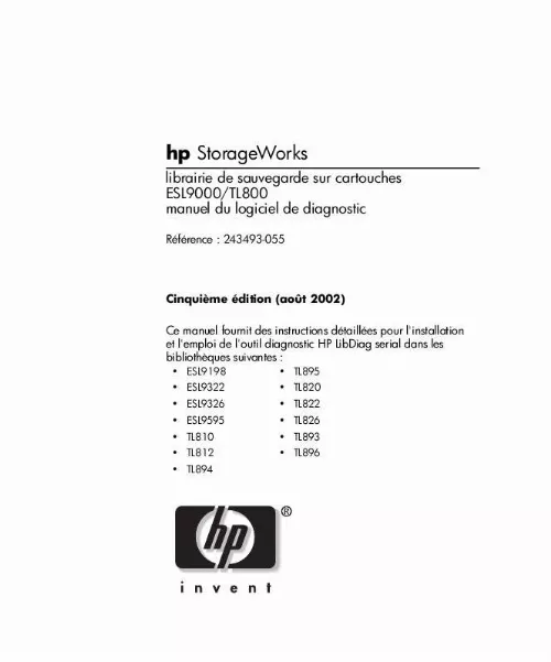 Mode d'emploi HP COMPAQ STORAGEWORKS TL895 DLT LIBRARY