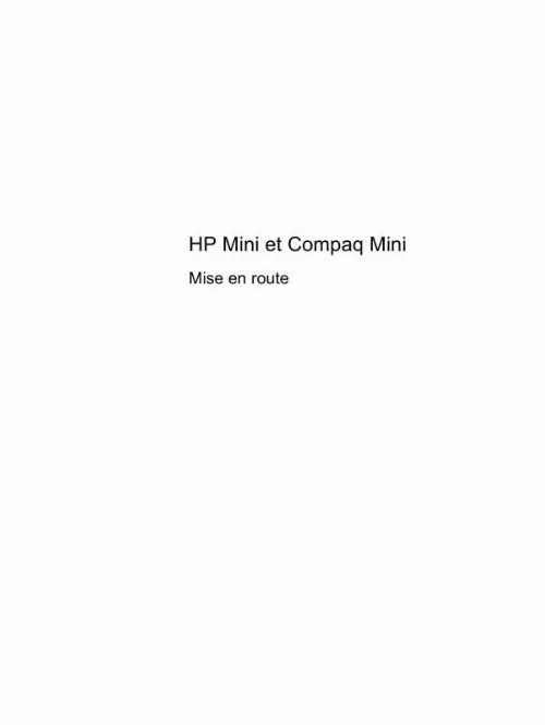 Mode d'emploi HP COMPAQ MINI CQ10-800SA