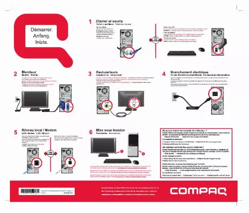 Mode d'emploi HP COMPAQ PRESARIO SR5109