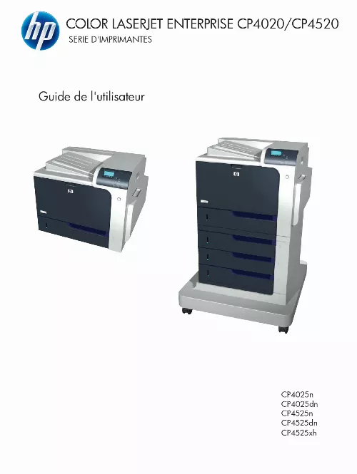 Mode d'emploi HP CP4525