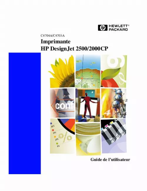 Mode d'emploi HP DESIGNJET 2500/3500CP