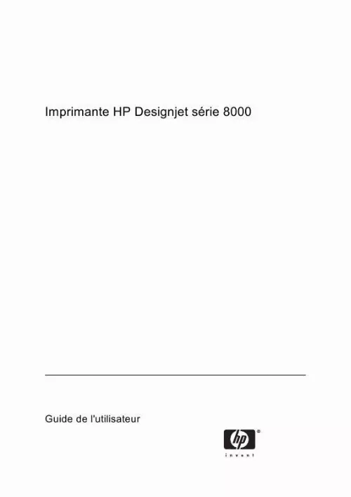 Mode d'emploi HP DESIGNJET 8000