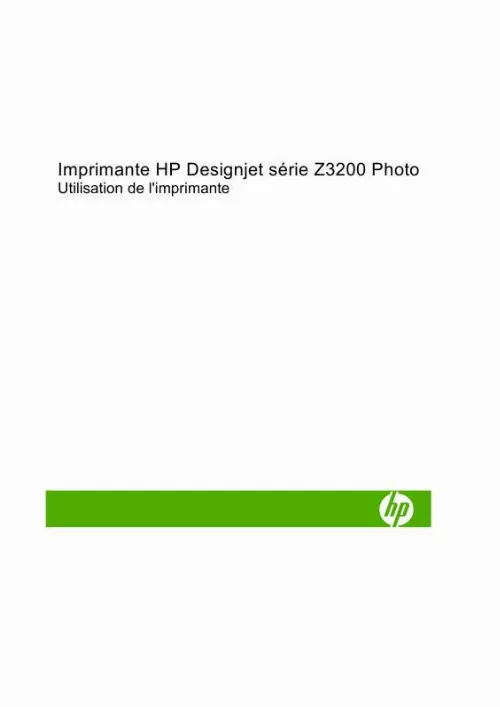 Mode d'emploi HP DESIGNJET Z3200 PHOTO