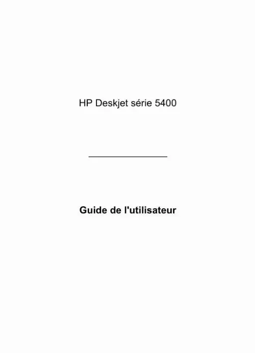 Mode d'emploi HP DESKJET 5440