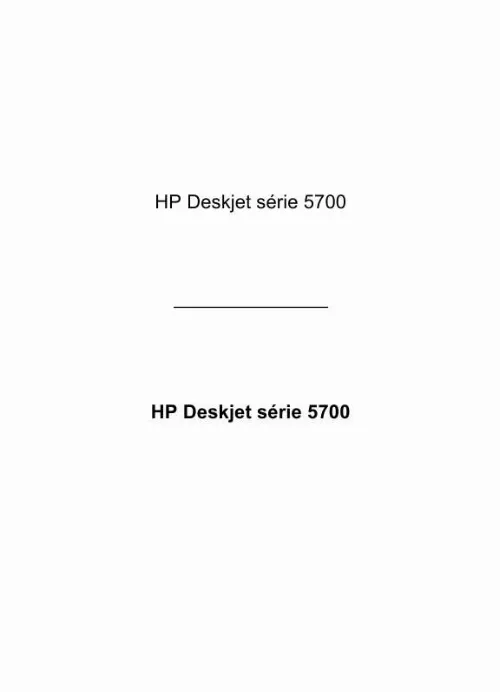 Mode d'emploi HP DESKJET 5740
