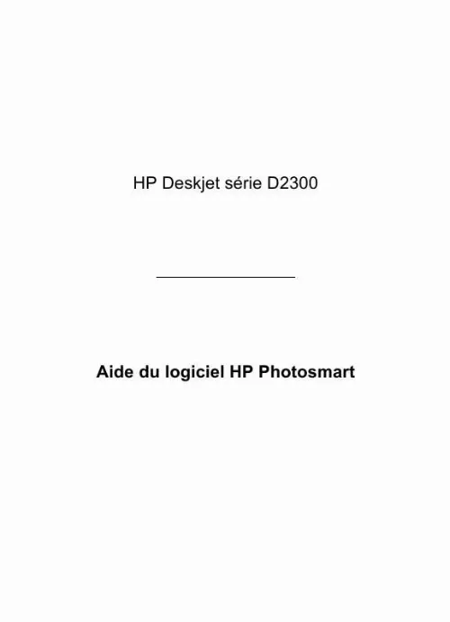 Mode d'emploi HP DESKJET D2330