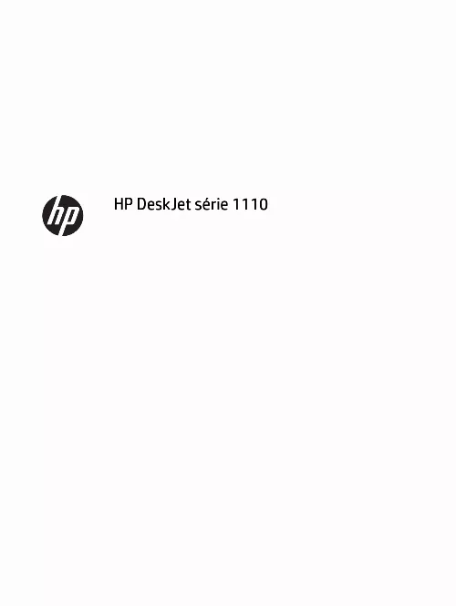 Mode d'emploi HP DESKJET 1110