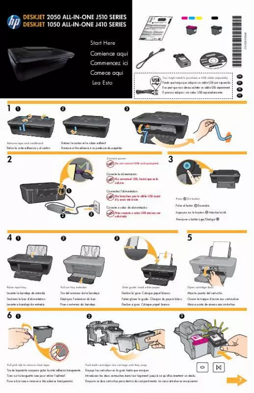 Mode d'emploi HP DJ 1050 A