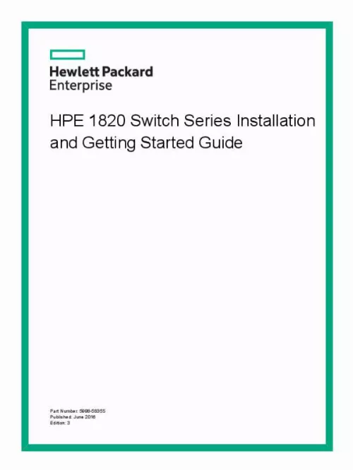 Mode d'emploi HP E 1820-24G