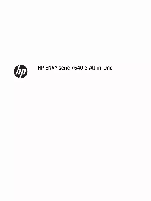 Mode d'emploi HP ENVY 7640