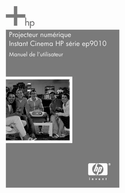 Mode d'emploi HP EP9010 INSTANT CINEMA DIGITAL PROJECTOR