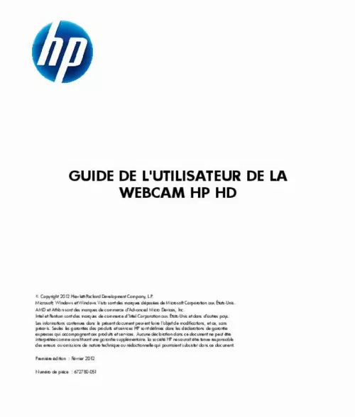 Mode d'emploi HP HD 2300