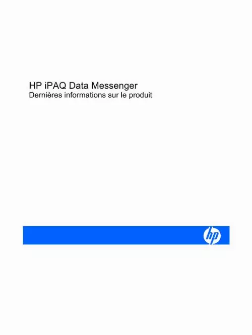 Mode d'emploi HP IPAQ DATA MESSENGER