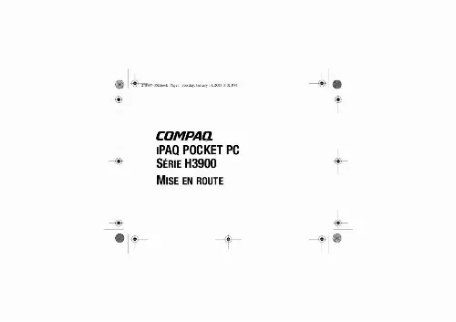 Mode d'emploi HP IPAQ H3900 POCKET PC
