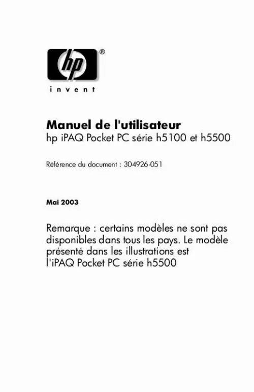 Mode d'emploi HP IPAQ H5100 POCKET PC
