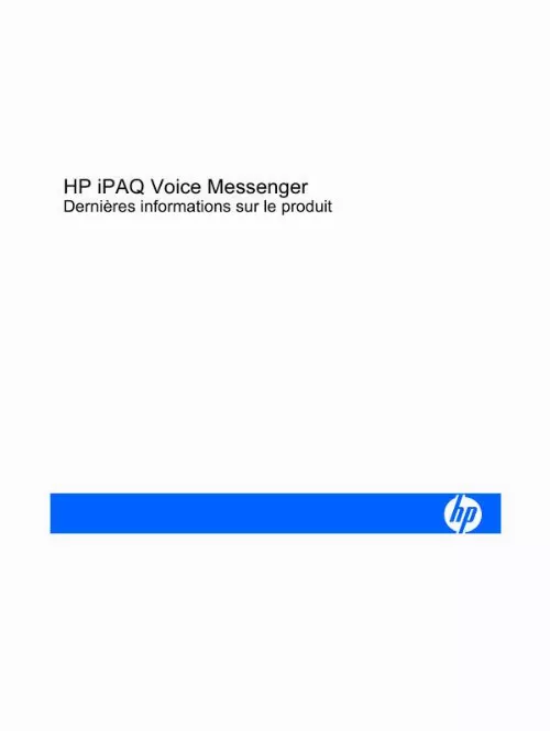 Mode d'emploi HP IPAQ VOICE MESSENGER