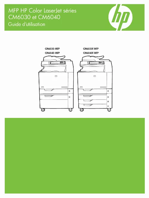 Mode d'emploi HP JET CM6040F