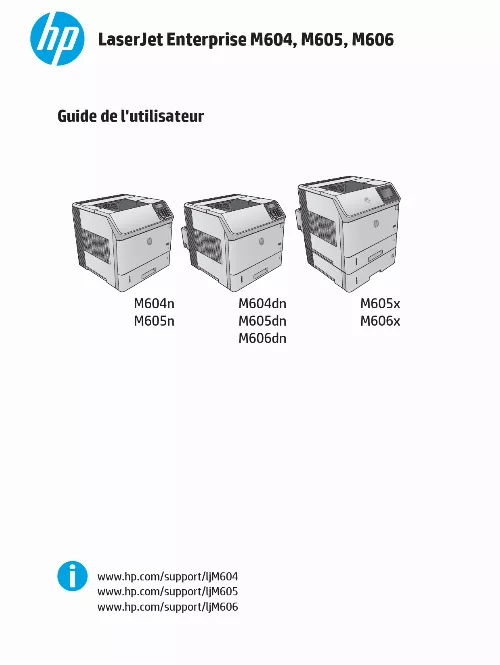 Mode d'emploi HP JET ENTERPRISE M605