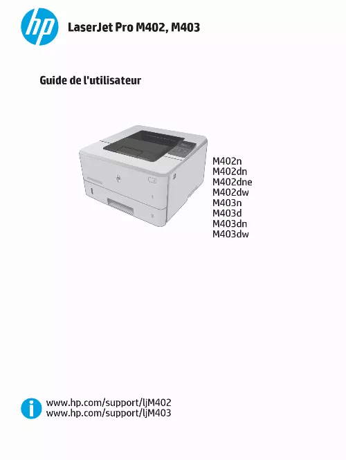 Mode d'emploi HP JET PRO M402DN