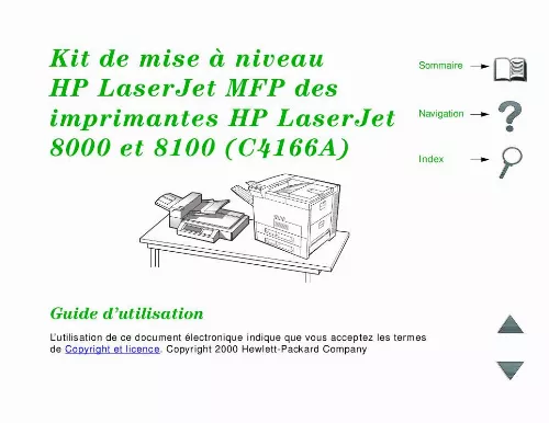 Mode d'emploi HP LASERJET 8000 MULTIFUNCTION PRINTER