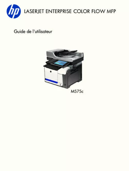 Mode d'emploi HP LASERJET ENTERPRISE 500 M575F