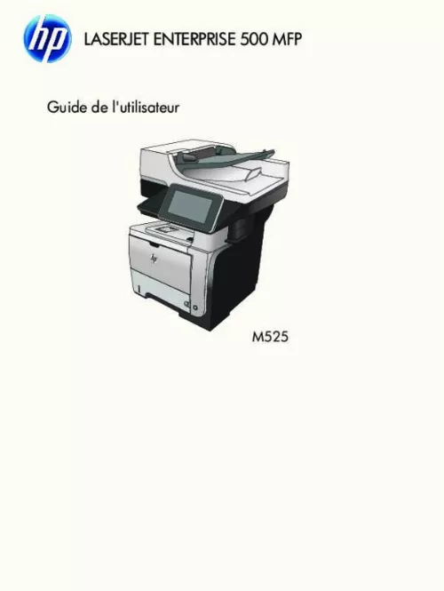 Mode d'emploi HP LASERJET ENTERPRISE FLOW M525C