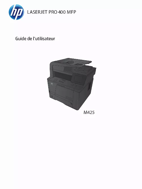 Mode d'emploi HP LASERJET PRO 400 M425