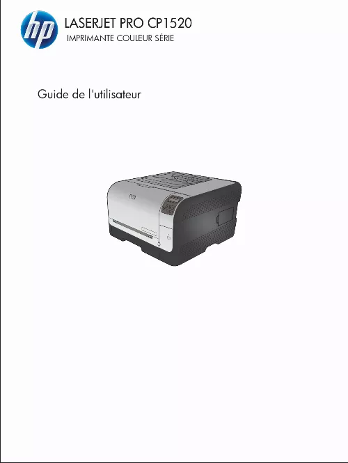 Mode d'emploi HP LASERJET PRO CP1525