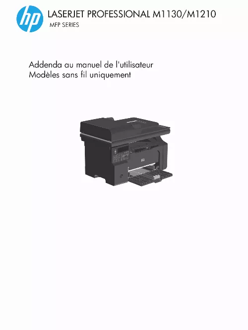 Mode d'emploi HP LASERJET PRO M1217NFW