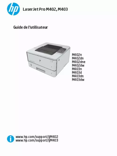 Mode d'emploi HP LASERJET PRO M402M