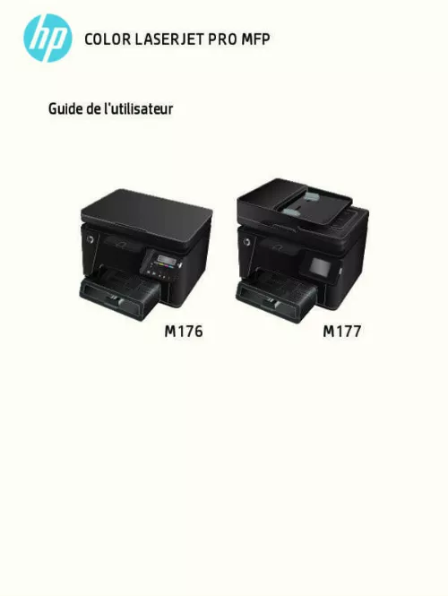 Mode d'emploi HP LASERJET PRO M177FW