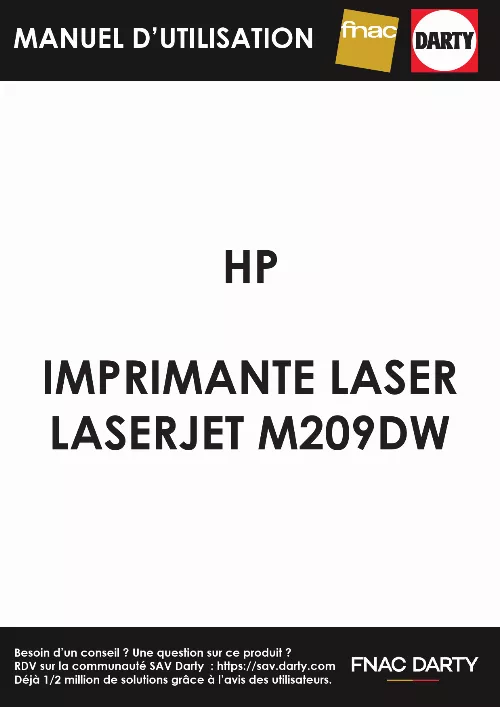 Mode d'emploi HP M209DW