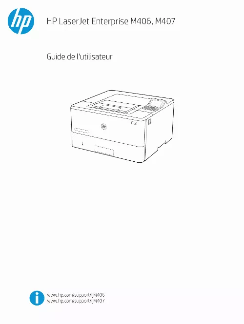 Mode d'emploi HP M406DN