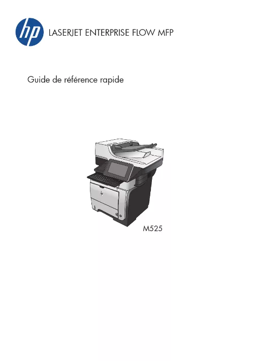 Mode d'emploi HP M525F MFP