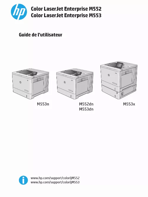 Mode d'emploi HP M553X